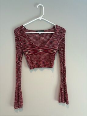 Urban Outfitters Knit Bell‑Sleeve Top